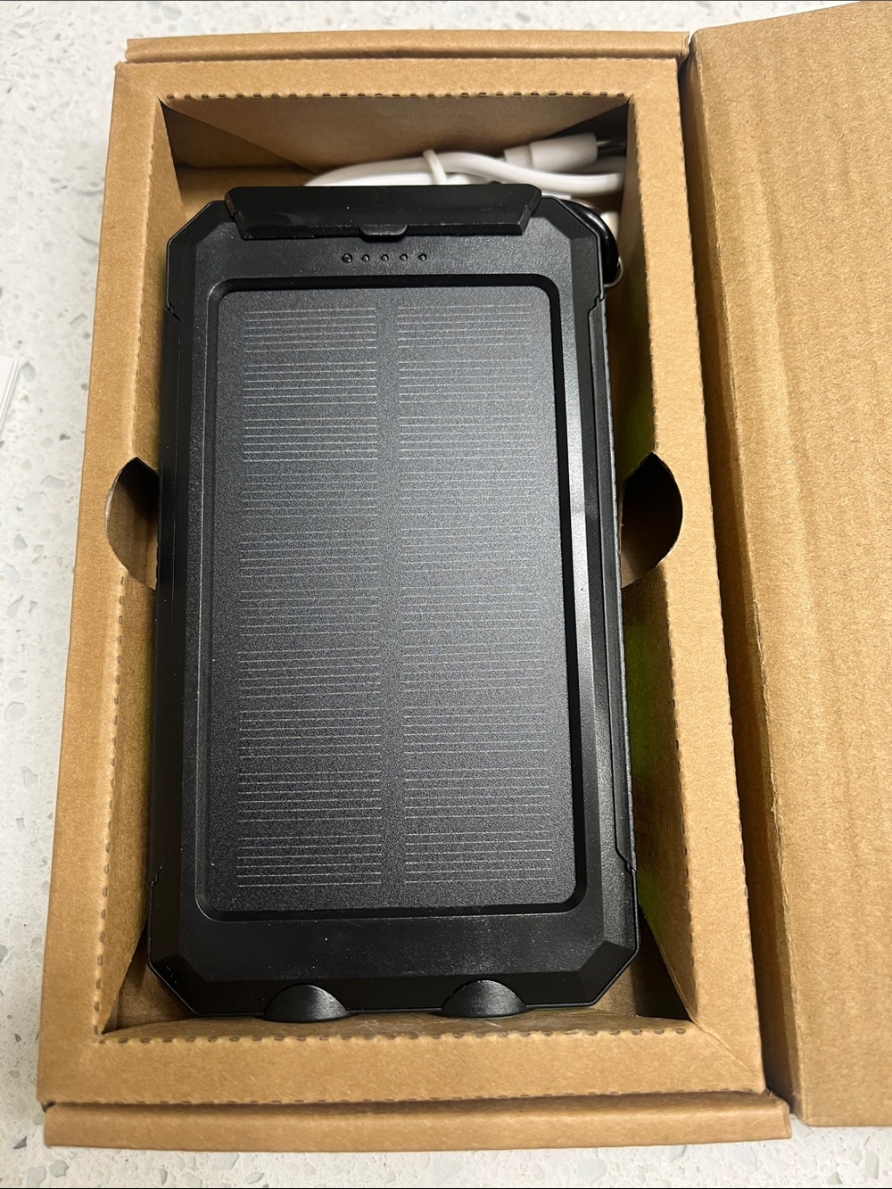 Portable Black Solar Power Bank Charger